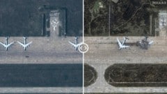 Aus Bombern wurden Wracks ... (Bild: AFP/Maxar Technologies )