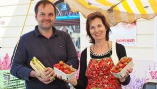 Unterhaltsamer Besuch am Frischemarkt Groß-Enzersdorf (Bild: Frischemarkt Gr. Enzersdorf)