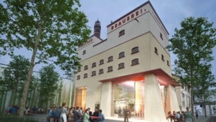 So soll die neue Stadtbrauerei im Hof neben dem Villacher Braugasthof aussehen. (Bild: ARCHITEKTINNEN SCHREMMER - JELL ZT GMBH)